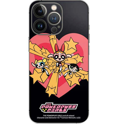 Cartoon Network Powerpuff Girls Gold Stars iPhone 14 Pro Skin